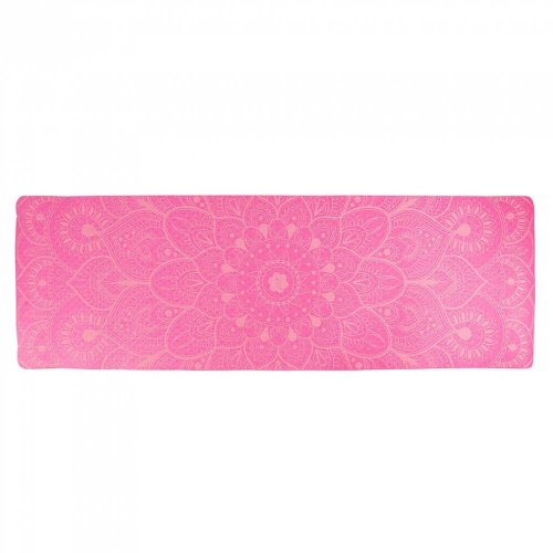 Podložka LIFEFIT® YOGA MAT MANDALA DUO, 183x58x0,6cm, růžová