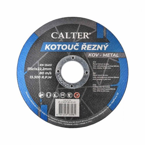 Řezný kotouč CALTER®, 115 x 1 x 22,2 mm