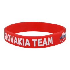 Silikonový náramek SPORTTEAM® Slovenská Republika 3, červená