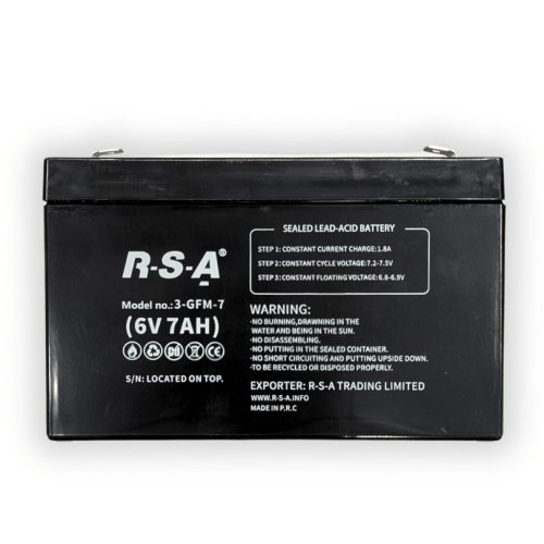 Baterie olověná průmyslová ELJET R-S-A, 6V 7Ah