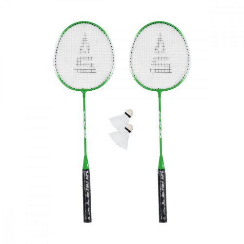 Badmintonový set SULOV®, 2x raketa, 2x míček, vak - zeleno-bílý