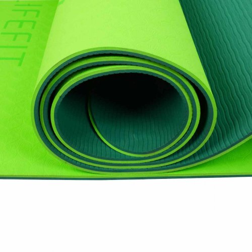 Podložka LIFEFIT® YOGA MAT RELAX DUO, 183x58x0,6cm, zelená