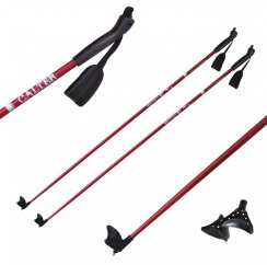Běžecké hole CALTER® X-SNOW, rukojeť plast, červené