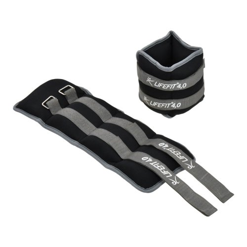 Neoprenová zátěž LIFEFIT® kotník/zápěstí S2 2x4,0kg, černá