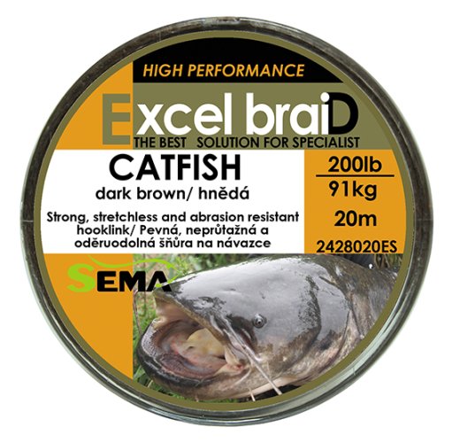 Pletená šňůra Sema Catfish 20 m 250 lbs / 113,5 kg