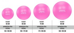 Gymnastický míč LIFEFIT® ANTI-BURST 55 cm, růžový