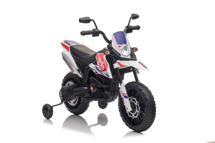 Dětská elektrická motorka Aprilia RX125 bílá/white