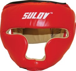 Chránič hlavy uzavřený SULOV®, kožený, červený
