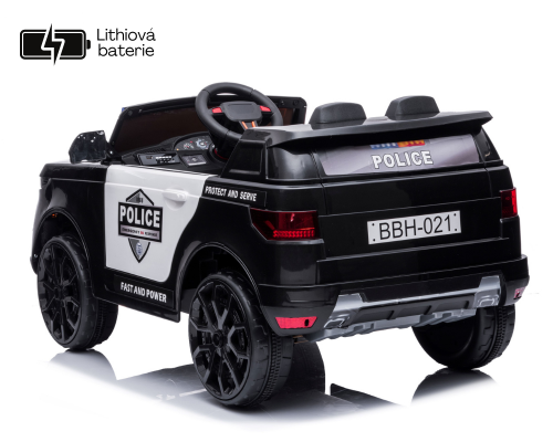 Dětské elektrické auto policie SUV Eljet černá, Li-Ion