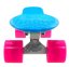 Penny board 22" SULOV® NEON SPEEDWAY sv.modrý-růžový