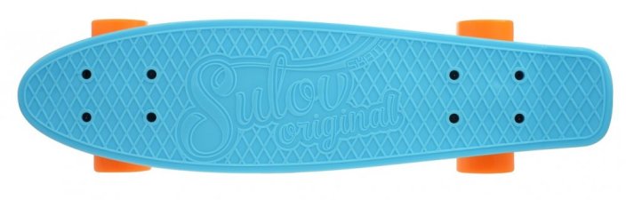 Penny board 22" SULOV® VIA DOLCE sv.modrý-mat.oranžový