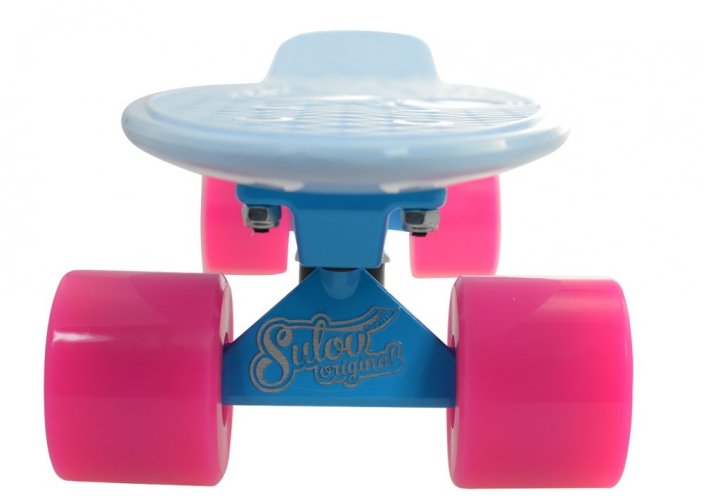 Penny board 22" SULOV® NEON SPEEDWAY bílo-růžový