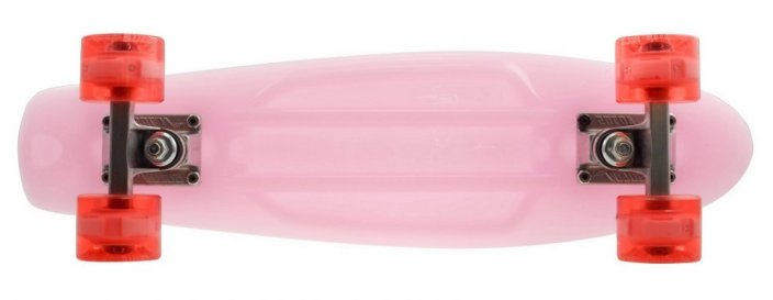 Penny board 22" BURN RIDER růžový fosforeskující, blikající kolečka
