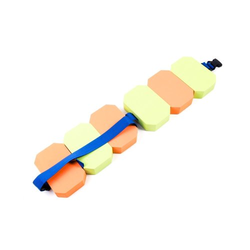 Plavecký pás EVA, 6 dílků, zeleno-oranžový