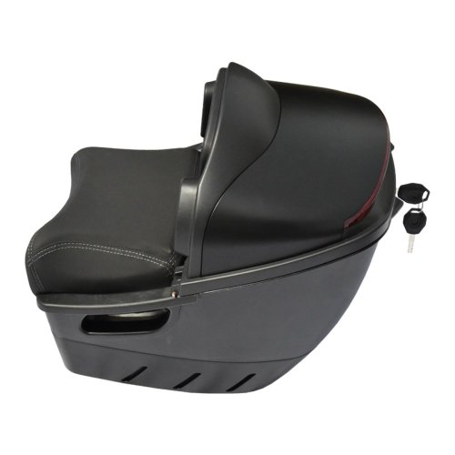 Zadní kufr se sedlem a nosičem k elektroskútru RACCEWAY® PAŘEZ, černý