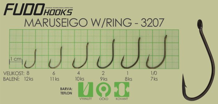 Rybářský háček Fudo Hooks Maruseigo Ring vel. 2(bal.9ks)