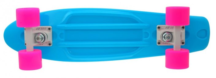 Penny board 22" SULOV® NEON SPEEDWAY sv.modrý-růžový