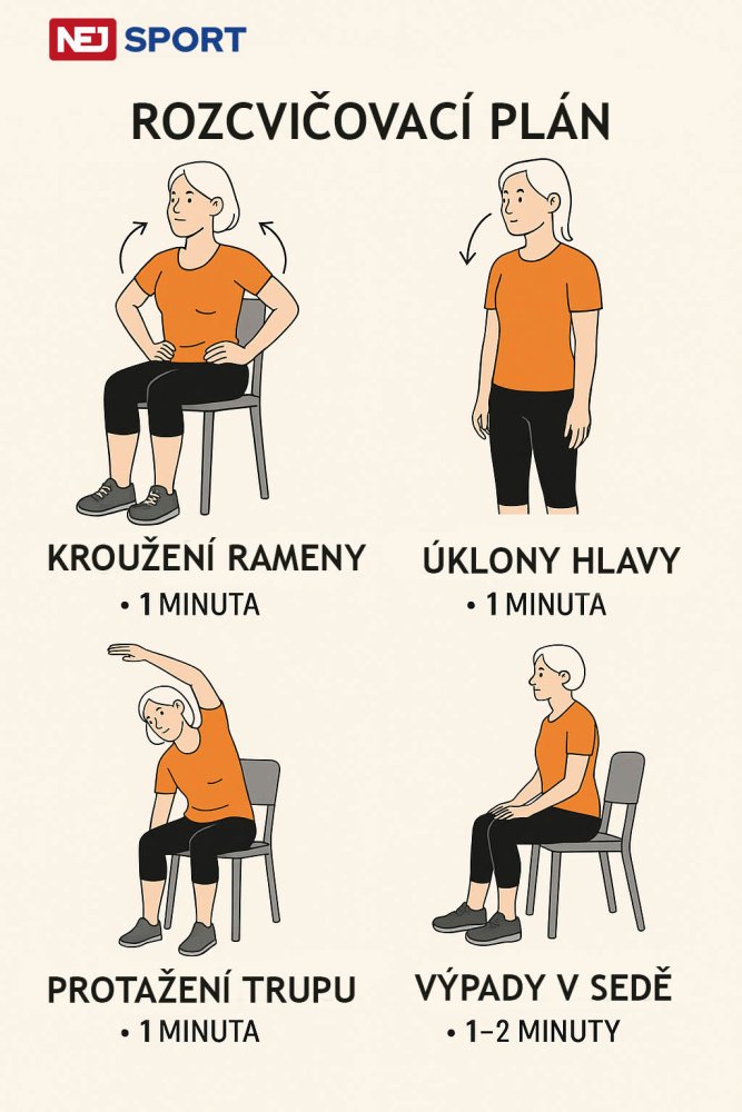 infografika - cvičení seniorů
