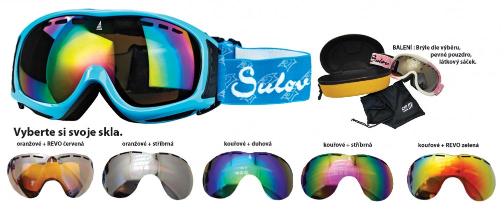 barva zorníků lyžařských brýlí