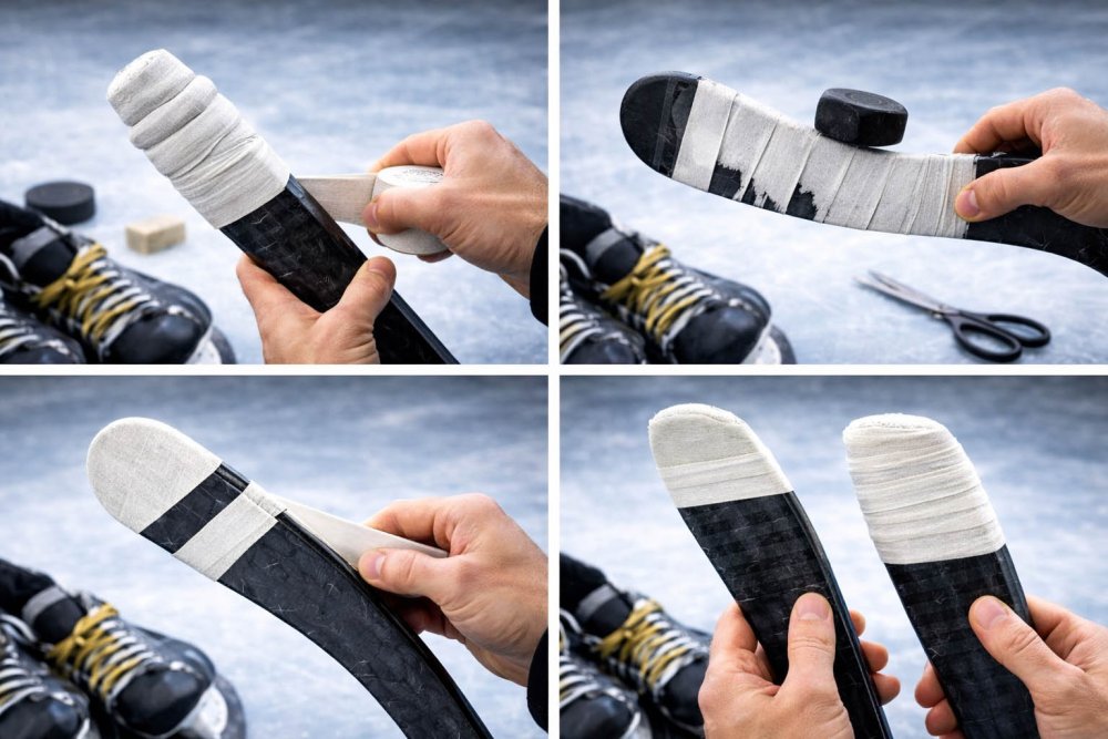 chyby při omotávání hokejky