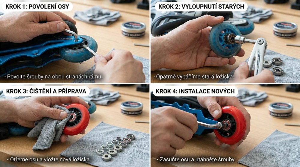 výměna koleček postup